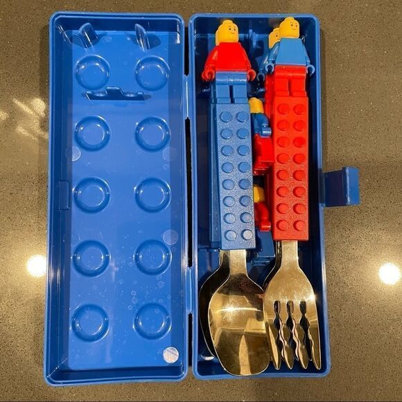 Oxford Brick Building childrens eating utensil flatware spoon fork bento… - Picture 3 of 7